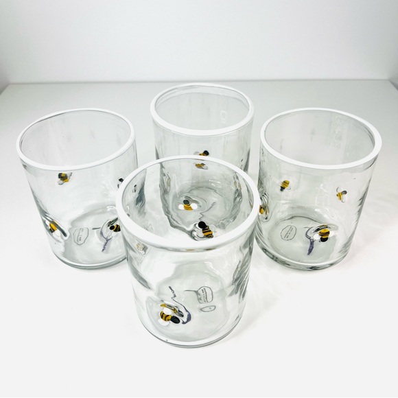 Anthropologie Set of 4 Lola Bee Icon Juice Glasses NWT - Picture 8 of 14